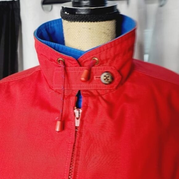 Vintage London Fog Bright Red Blue Contrast Zip Up Jacket - Picture 4 of 16